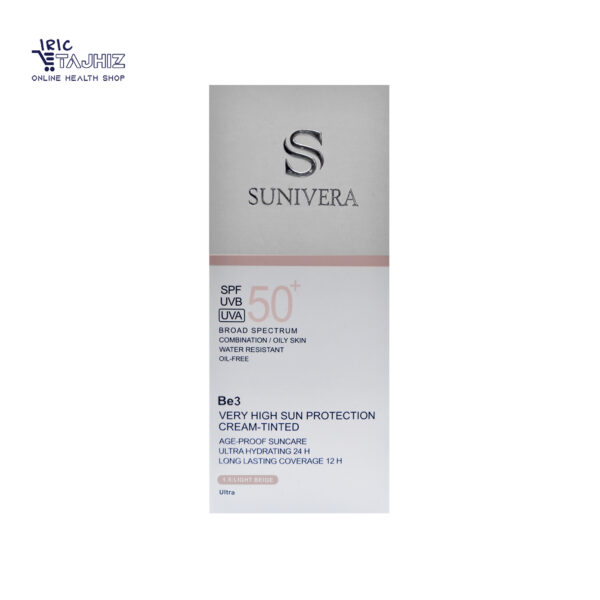 کرم ضد آفتاب رنگی پوست خشک سانیوراSPF 50 SUNIVERA (بژ روشن مدل01)