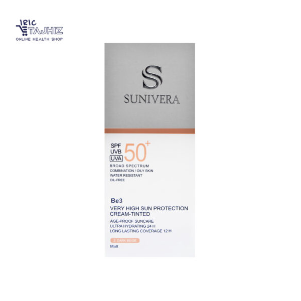 کرم ضد آفتاب رنگی پوست چرب سانیورا SPF 50 SANIVERA (بژ تیره مدل 2)