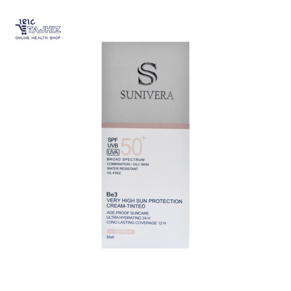 کرم ضد آفتاب رنگی پوست چرب سانیورا SPF 50 SANIVERA (بژ روشن مدل 01)