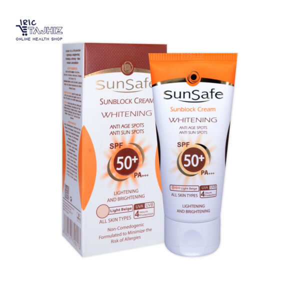 کرم ضد آفتاب روشن کننده spf50 سان سیف SunSafe حجم 50 میلی لیتر