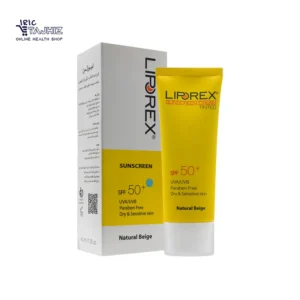 کرم ضد آفتاب رنگی بژ طبیعی پوست خشک SPF50 لیپورکس