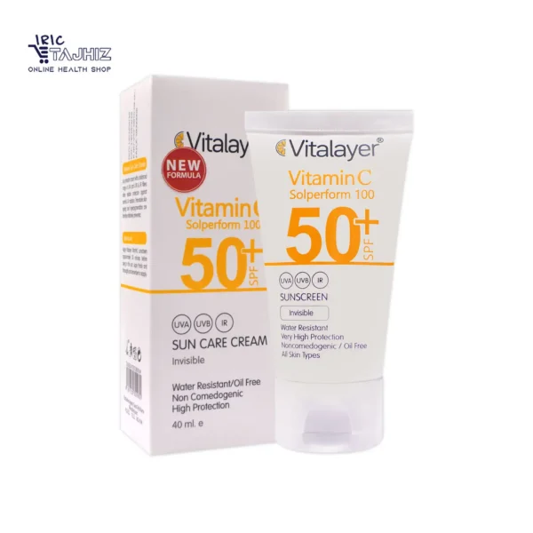 کرم ضد آفتاب بی رنگ ویتامین سی ویتالیر (2)
