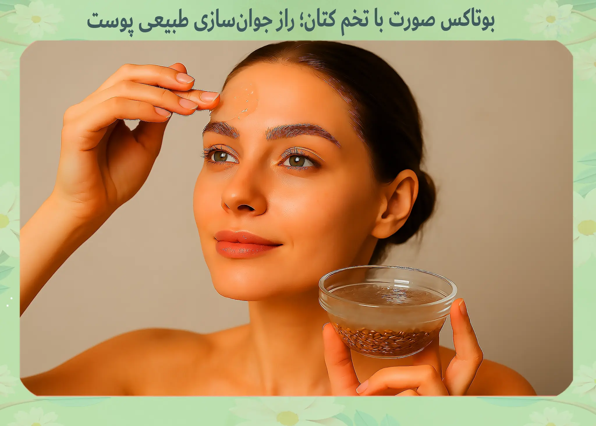 بوتاکس صورت با تخم کتان