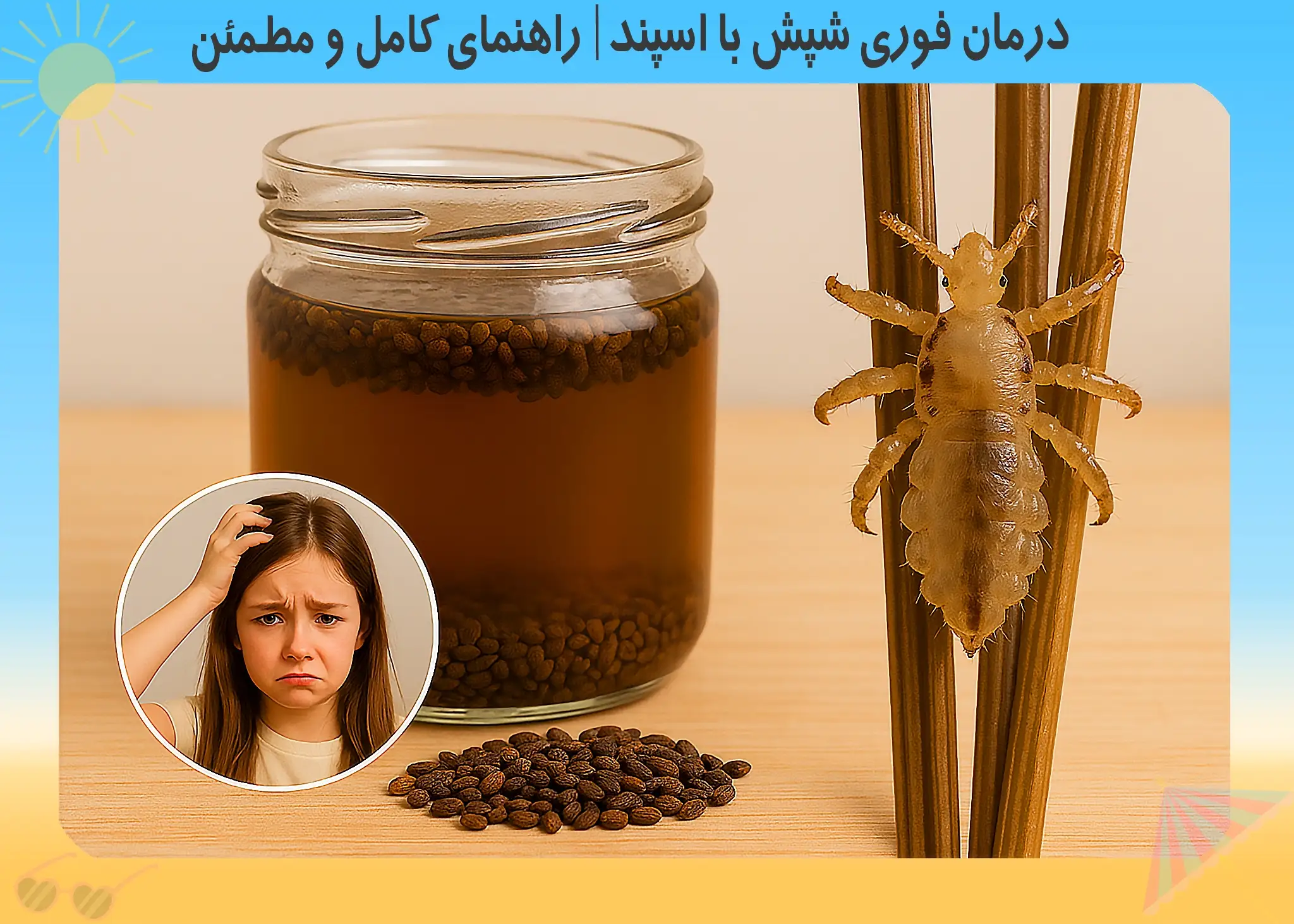 درمان فوری شپش با اسپند