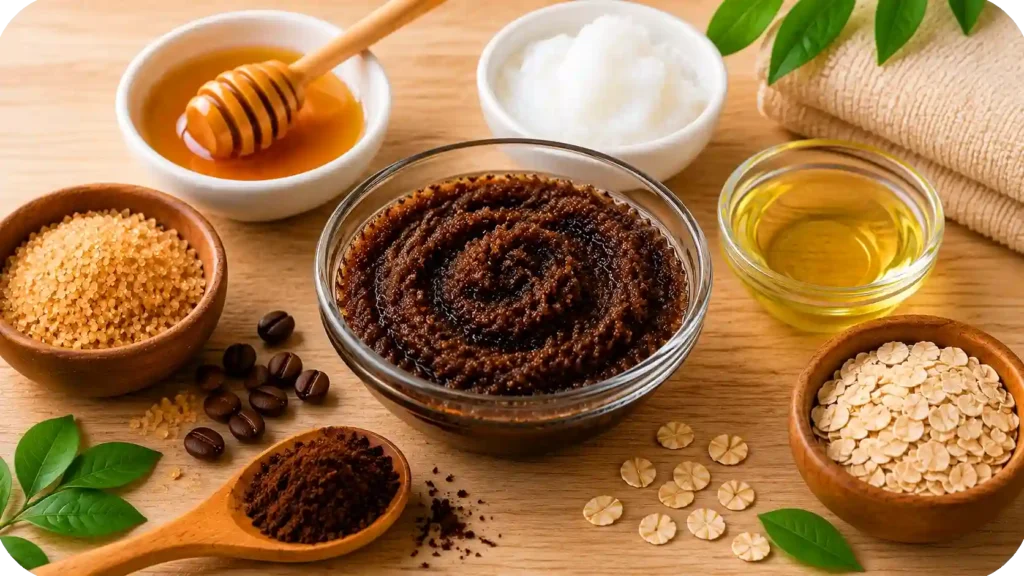 اسکراب بدن خانگی برای سفید شدن پوست | آموزش تهیه با مواد طبیعی