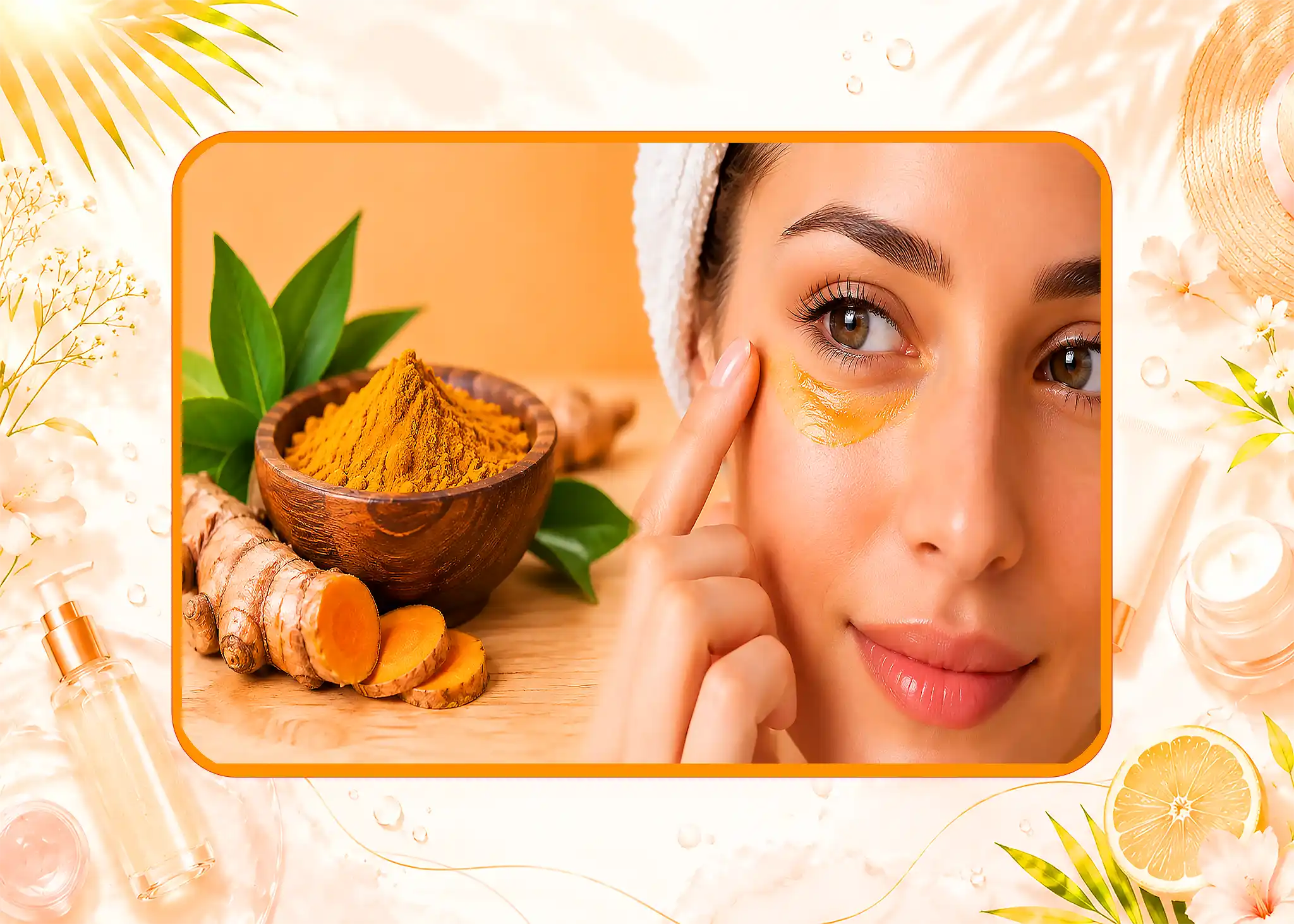 زردچوبه برای چروک دور چشم